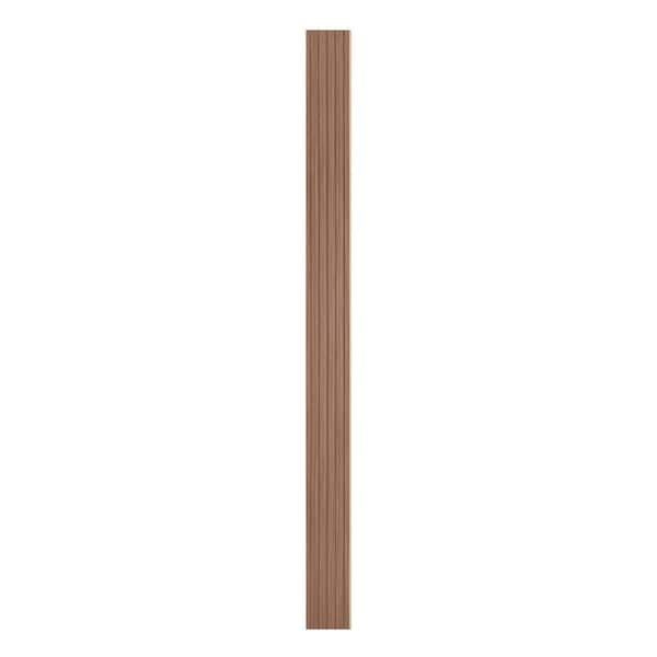 Wood Slat Acoustic Panels 0.35 in. H x 6.54 in. W Slatwall Panels in Gray Oak 8-Packs WPC Accent Wooden Wall Panels