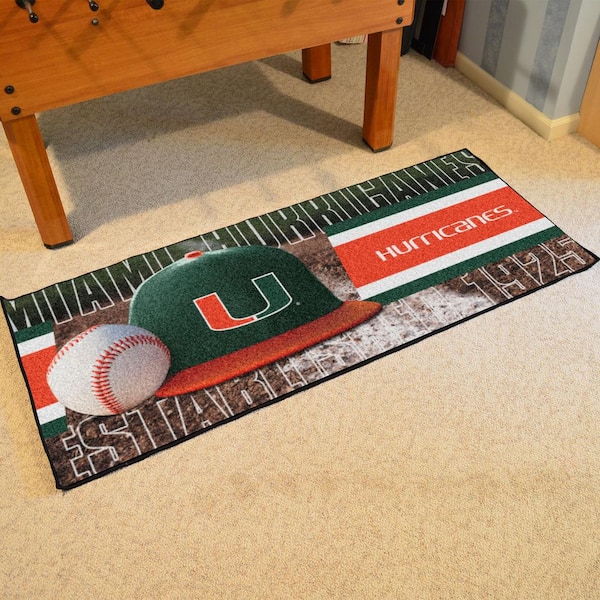 Fanmats  Miami Hurricanes Baseball Mat