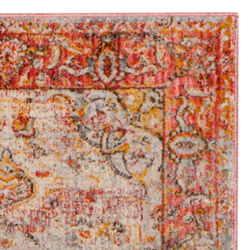 Elysian Saffron & Cream 2'2" x 6' Runner Synthetic Rug