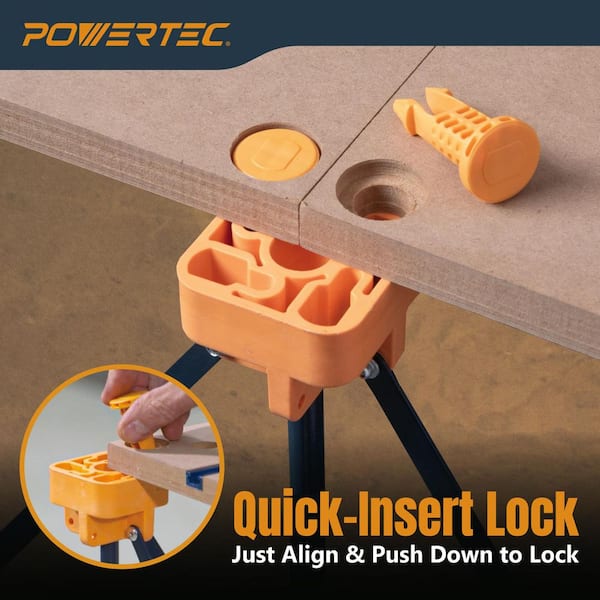 POWERTEC 24 in. x 48 in. Arachni Flex, Foldable Workbench Tabletop