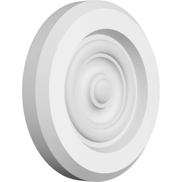 Ekena Millwork 5-in W x 5-in H x-3/4-in P Standard Grayson Bullseye Rosette with Beveled Edge (2-Pack)