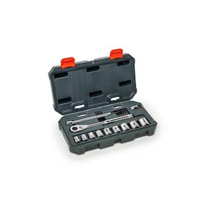 3/8 in. Drive 12-Point Standard SAE Mechanics Tool Set with Case (16-Piece)