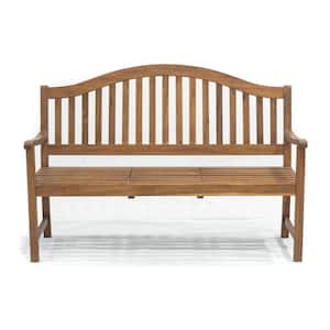 Tamarindo 59 in. 2-Person Natural Wood Outdoor Bench