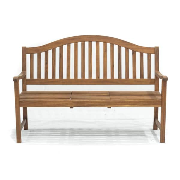 Unbranded Tamarindo 59 in. 2-Person Natural Wood Outdoor Bench