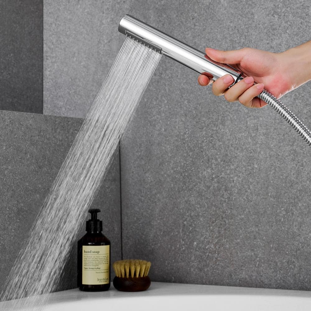 Sorlia Chrome Deck-Mount Roman Tub Faucet with Handshower