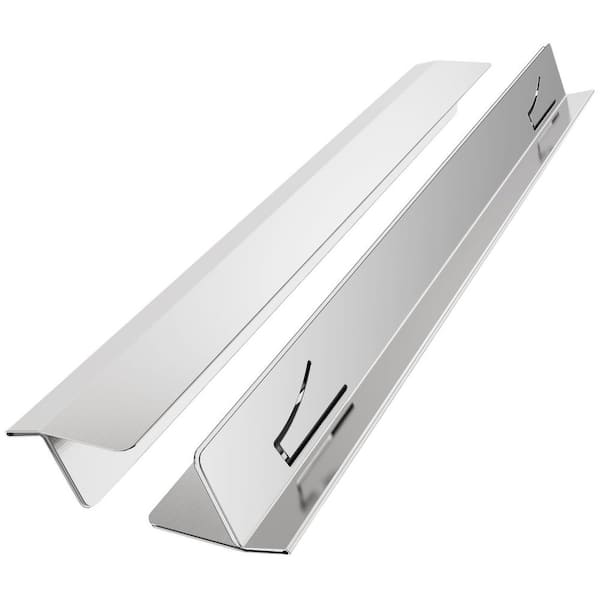 2 Pack Silver Stainless Steel Gap Cover, Kitchen Stove Counter Gap Covers, Cooktop Trim Kit, Stove Gap Guards