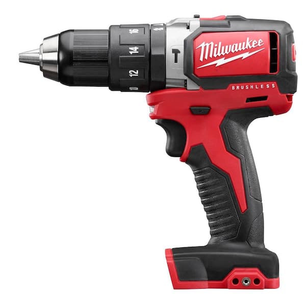 Milwaukee M18 18-Volt Lithium-Ion Brushless Cordless 1/2 in. Compact Hammer Drill (Tool-Only)
