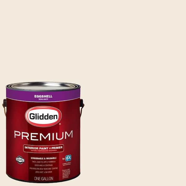 Glidden Premium 1 gal. #HDGWN41U Swiss Coffee Eggshell Interior Paint with Primer