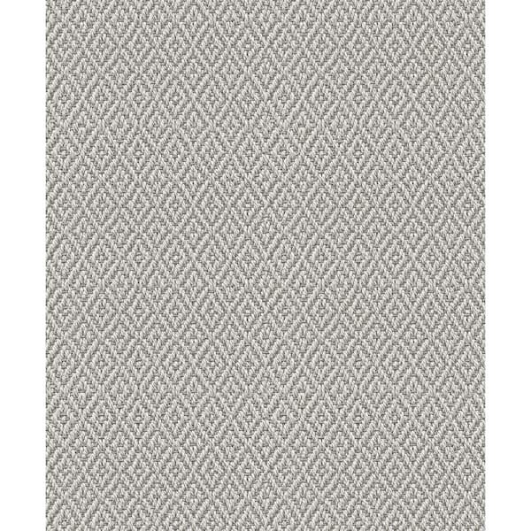 Unbranded Flora Collection Grey Diamond Weave Matte Finish Non-pasted Vinyl on Non-woven Wallpaper Sample
