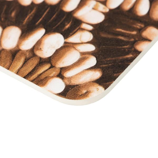 Raystar Brown 20 in. x 31.5 in. PVC Kitchen Mat Anti-Fatigue Mat