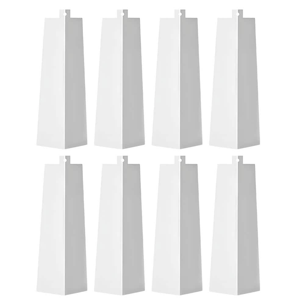 2.5 in. x 20.3 in. 8-Piece Aluminum Corner Siding, Outside White Smooth Vin