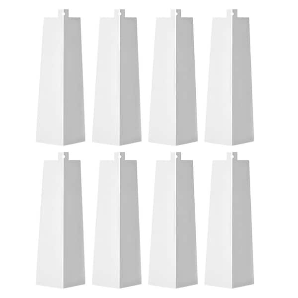 2.5 in. x 20.3 in. 8-Piece Aluminum Corner Siding, Outside White Smooth Vinyl Siding for Mobile Home House Exterior