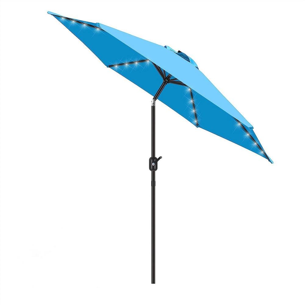 7.5 ft. Solar LED Umbrella Solar Powered Umbrella, Beach Word Umbrella in S