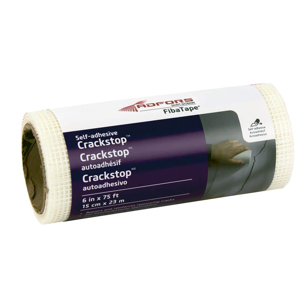 FibaTape Crack Stop 6 in. x 75 ft. Self-Adhesive Wall Repair Fabric