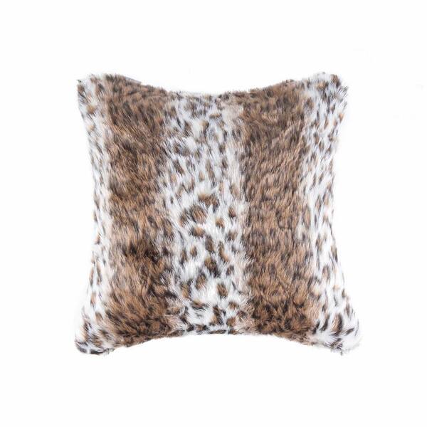 HomeRoots Josephine Multi-Colored Animal Print Cotton 18 in. x 18 in. Throw Pillow