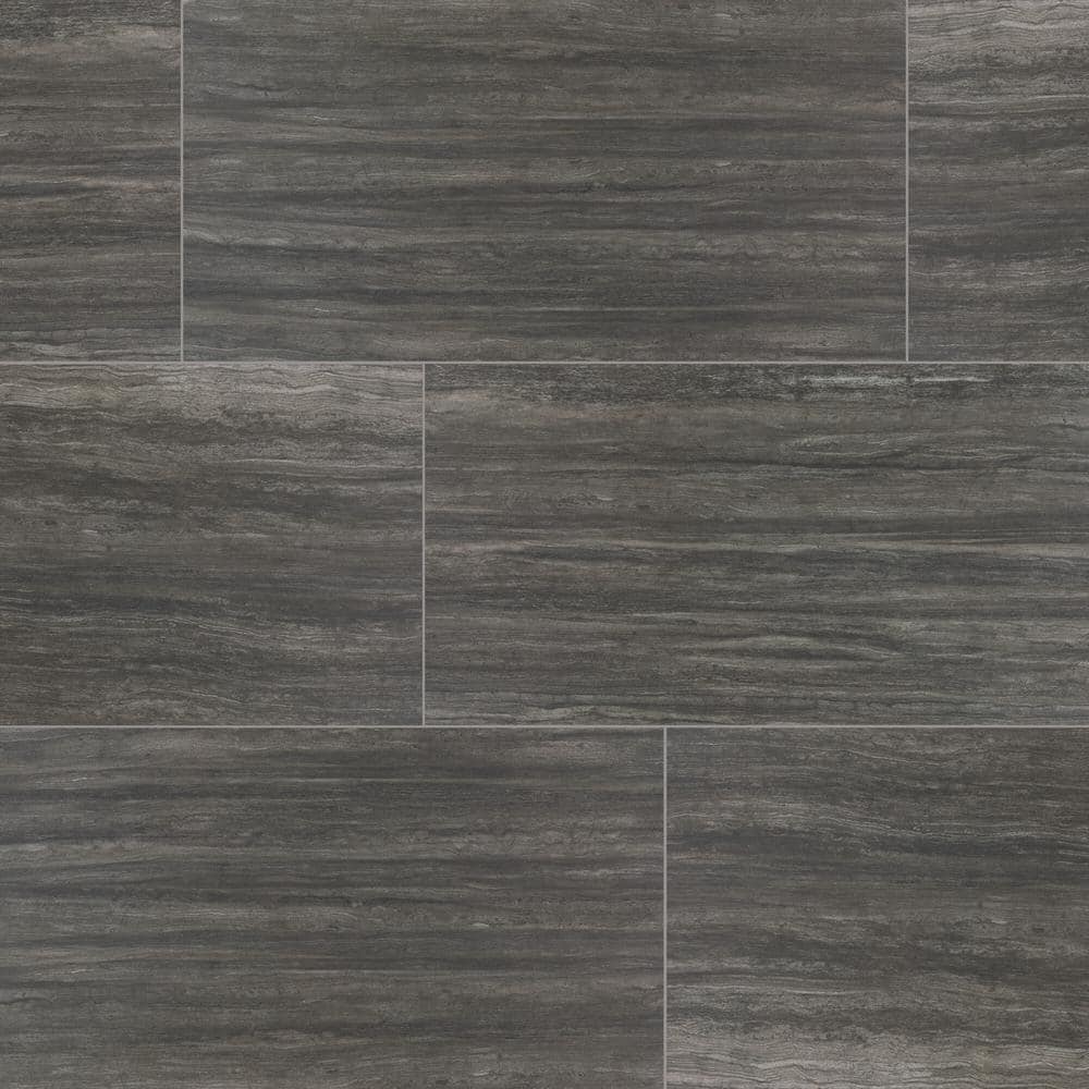 Daltile Articulo Headline Grey 18 in. x 36 in. Glazed Porcelain Floor ...