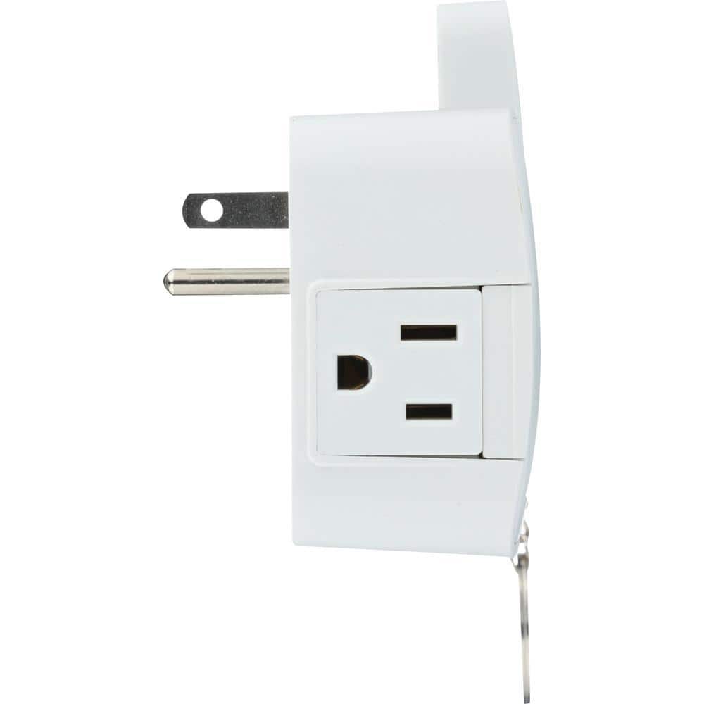 White Indoor Wireless Remote Control System with Grounded Outlets, 3-Pack