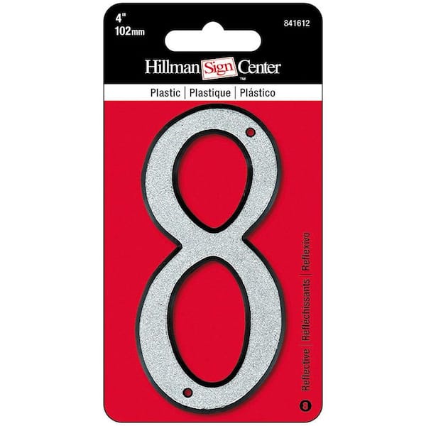 The Hillman Group 4 in.Nail-On Plastic Number 8