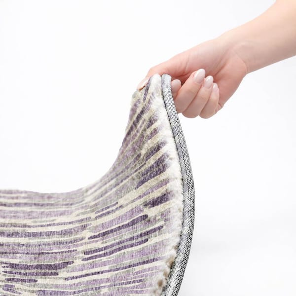 Dream Shag Premium Machine Washable Abstract ADS739 Purple 10 ft. x 14 ft. Area Rug