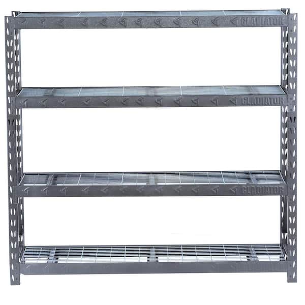 Gladiator 4-Shelf 72 in. H x 77 in. W x 24 in. D Welded Steel Garage Shelving Unit