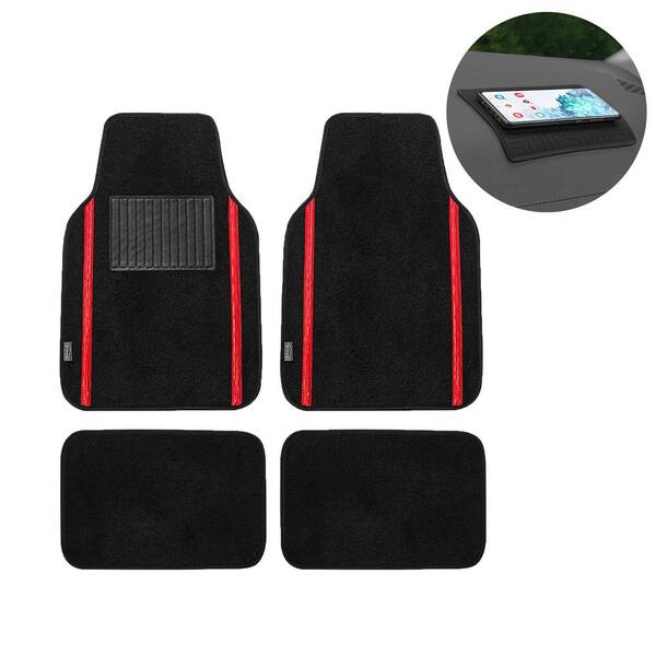 FH Group Galaxy13 Metallic Stripe Non-Slip Carpet Floor Mats - Full Set