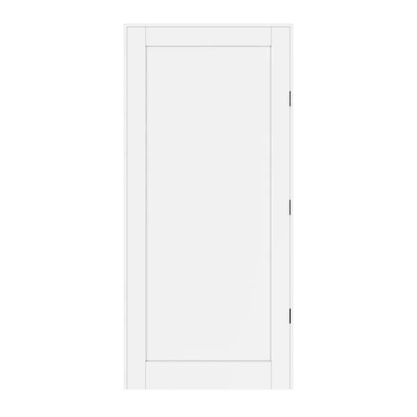 ARK DESIGN 36 in. x 80 in. Blank 1-Lite Right-Handed Solid Core White MDF Wood Single Door with Quick Assemble Jamb Kit