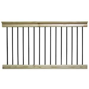 72 in. x 32.5 in. Pressure-Treated Southern Yellow Pine Pre-assembled Aluminum Balusters Rail Kit
