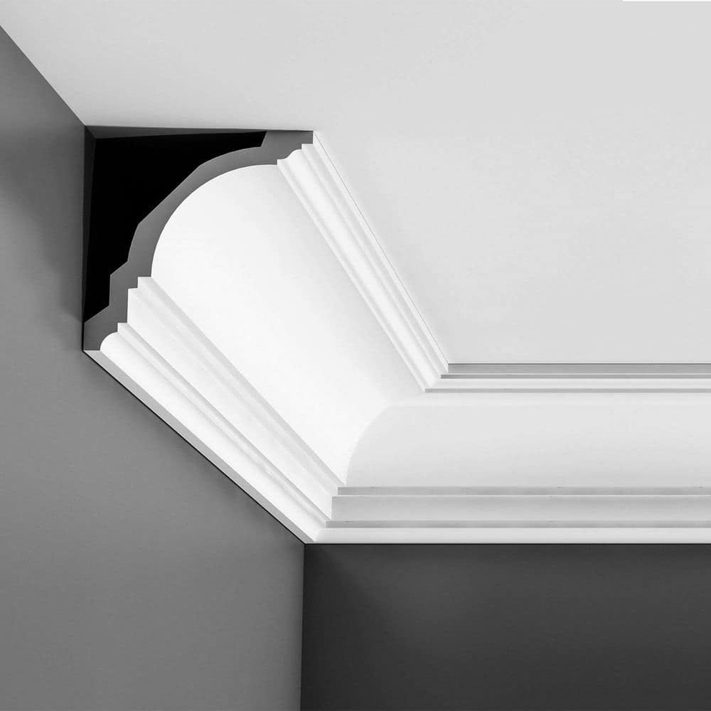 Primed White Polystyrene Crown Moulding Set of 2