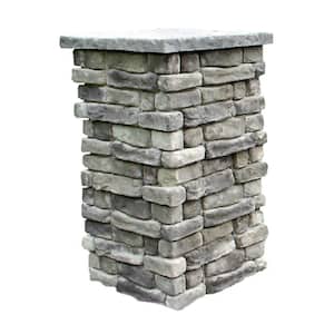 Random Stone Gray 36 in. Outdoor Decorative Column