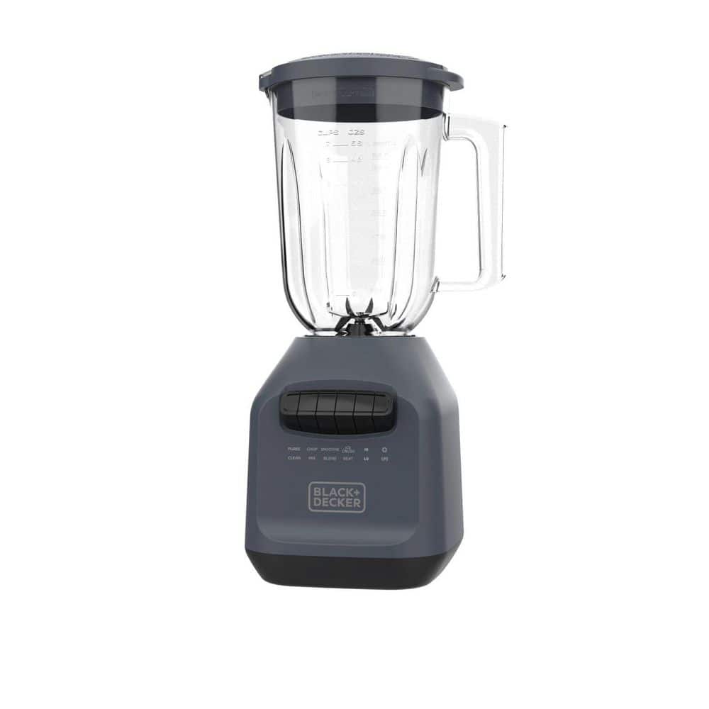 PowerXL Black & Decker Ice Crush Blender With 56 Ounce (7 Cup) Perfectpour Plastic Jar, Powerful 6-Tip Stainless Steel Blade, 8-Speeds Plus Pulse, 750 Peak Watts Of Power