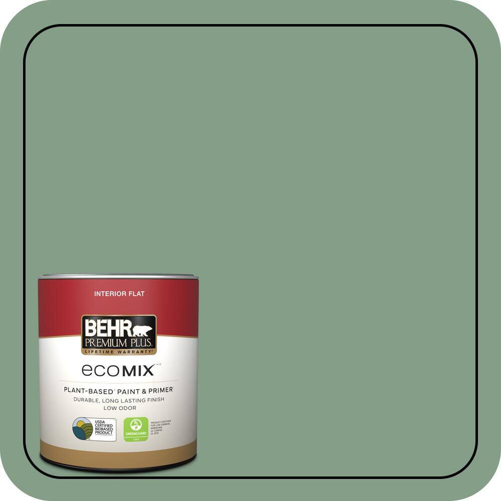1 qt. #S410-5 Track Green Flat EcoMix Plant-Based Interior Paint & Primer price history on PriceWatchPro