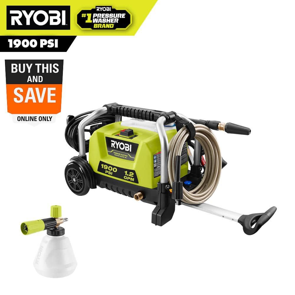 1900 PSI 1.2 GPM Cold Water Wheeled Corded Electric Pressure Washer with Premium Foamer price history on PriceWatchPro