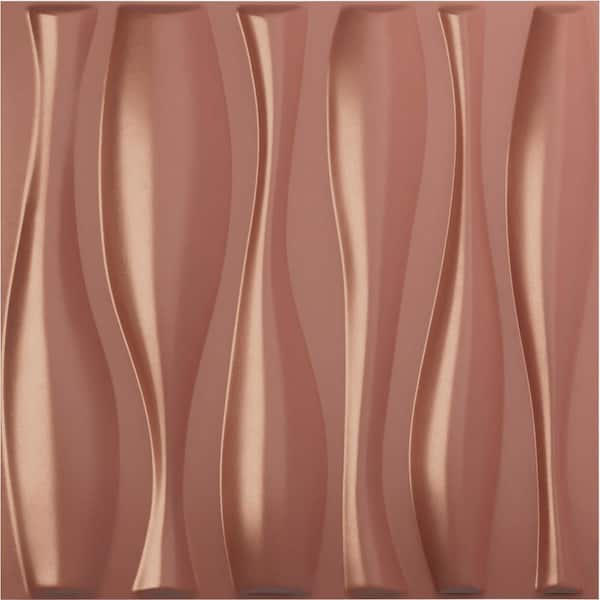 Ekena Millwork 19 5/8 in. x 19 5/8 in. Fairfax EnduraWall Decorative 3D Wall Panel, Champagne Pink (12-Pack for 32.04 Sq. Ft.)