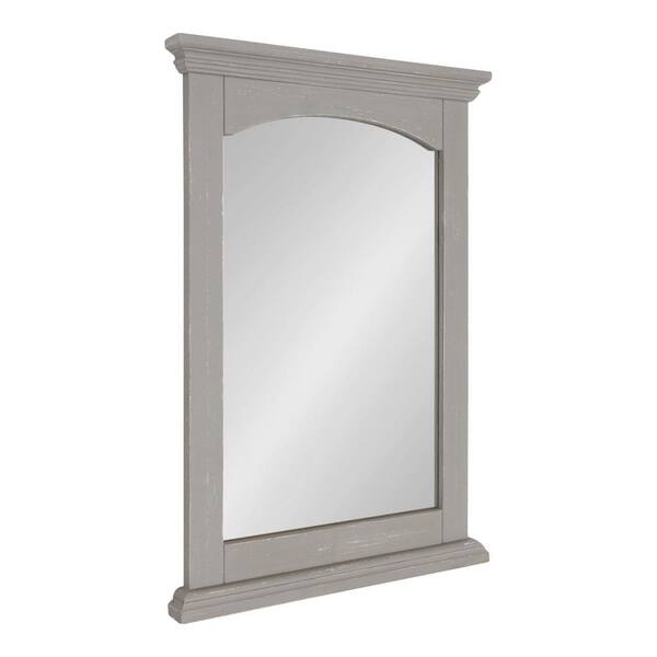 Kate and Laurel Helcomb 28 in. x 20 in. Classic Rectangle Framed Gray Wall Accent Mirror