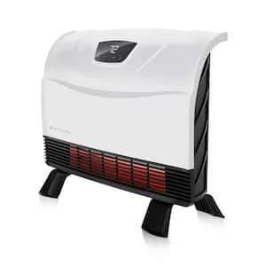 Phoenix Floor to Wall Electric 1500W Convection/Radiant Infrared Quartz Compact Heater with Thermostat/Overheat Sensor