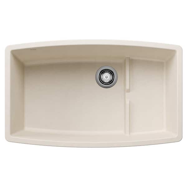 Blanco PERFORMA CASCADE 32 in. Undermount Single Bowl Soft White Granite Composite Kitchen Sink