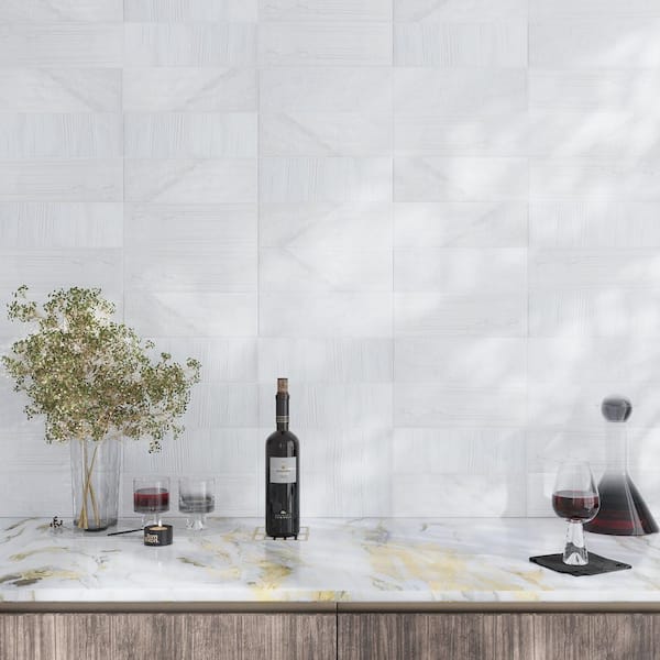 Lockwood 4.3 in. x 13 in. White Porcelain Matte Wall and Floor Tile (12.03 sq. ft./case) 31-Pack