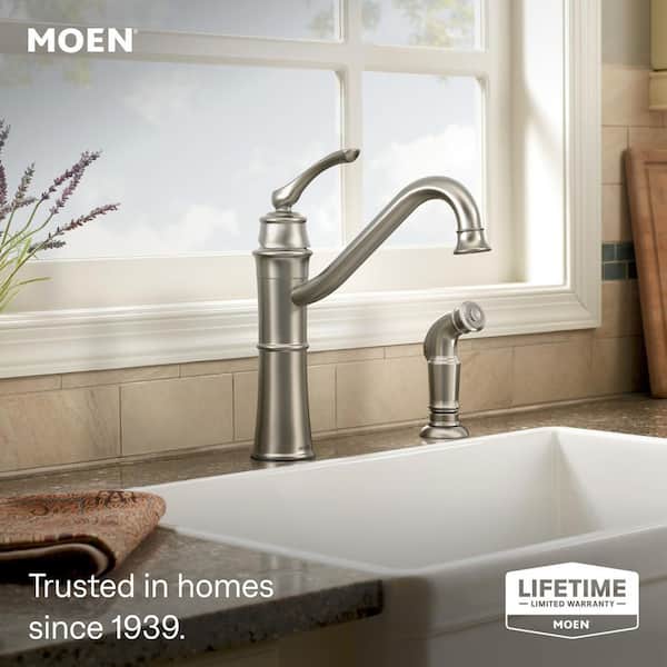 Wetherly Single-Handle High Kitchen Faucet with Side Spray in Spot Resist Stainless