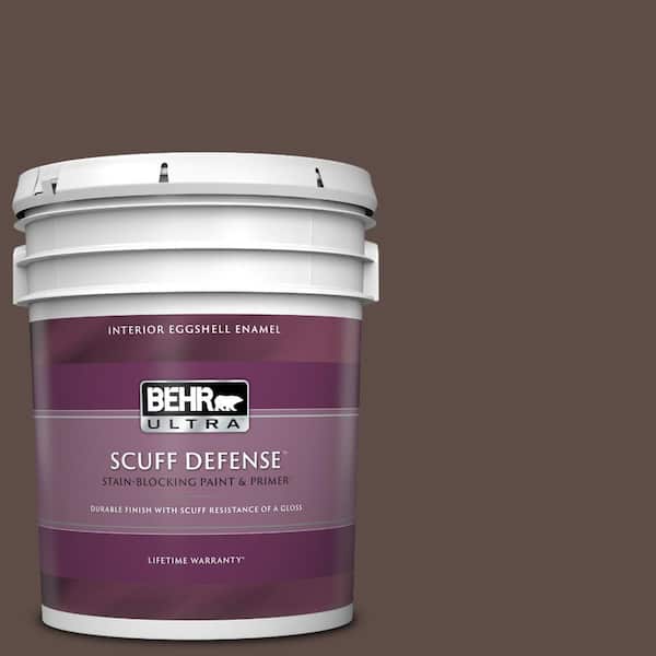 BEHR ULTRA 5 gal. #750B-7 Thick Chocolate Extra Durable Eggshell Enamel Interior Paint & Primer