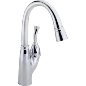 Allora Single-Handle Bar Faucet with Pull-Down Sprayer and MagnaTite Docking in Chrome