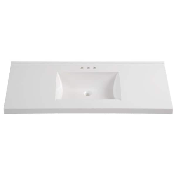 Cultured Marble Vanity Top In White, Cost To Replace Cultured Marble Vanity Top