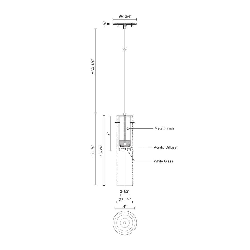 Lena 14.25" Chrome and Glass LED Pendant Light