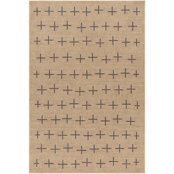 Livabliss Ez Jute  Brown 3 ft. x 5 ft. Machine-Washable Rug