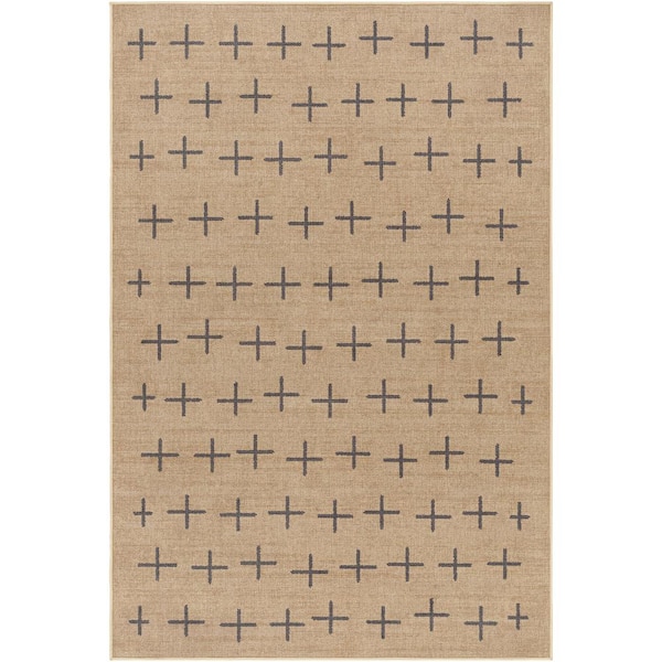 Livabliss Ez Jute  Brown 9 ft. x 12 ft. Machine-Washable Rug