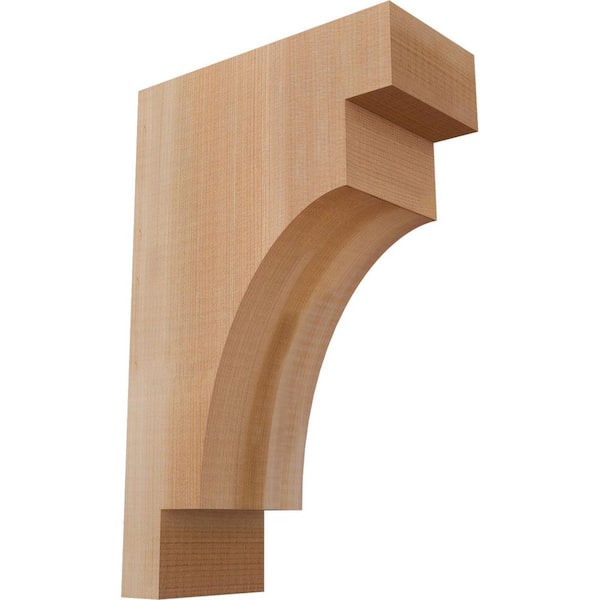 Ekena Millwork 3-1/2 in. x 8 in. x 12 in. Western Red Cedar Mediterranean Smooth Corbel