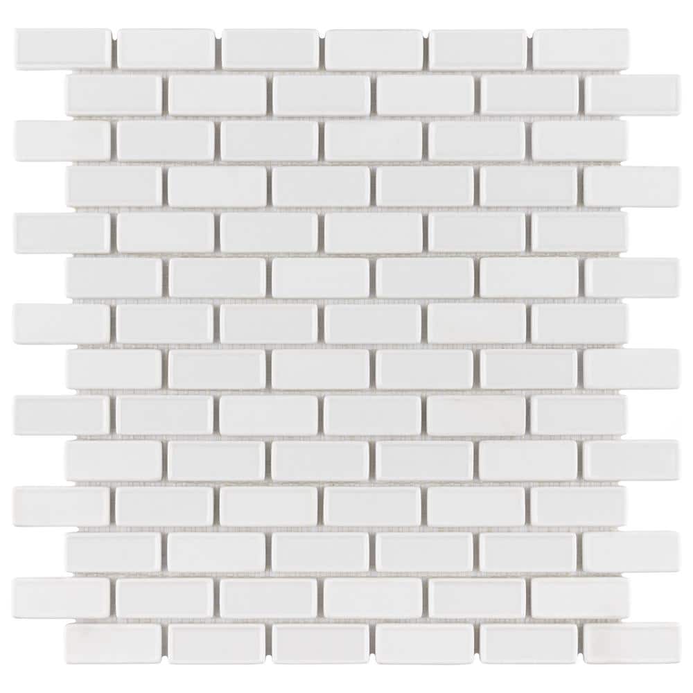 Expressions Recessed Subway White 6 in. x 6 in. Glass Mosaic Take Home Tile Sample price history on PriceWatchPro