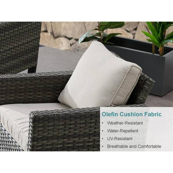 Water-resistant Outdoor 4 Pack Deep Seat Chair Patio Cushions