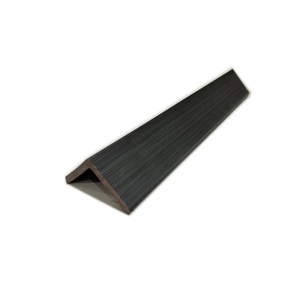 Ejoy 2 in. x 2 in. x 8.92 ft. Right Angle Silver Grey Outdoor European Siding PVC End Trim (5-Pieces)