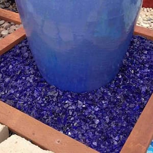 1/2 in. 10 lb. Medium Cobalt Blue Landscape Fire Glass