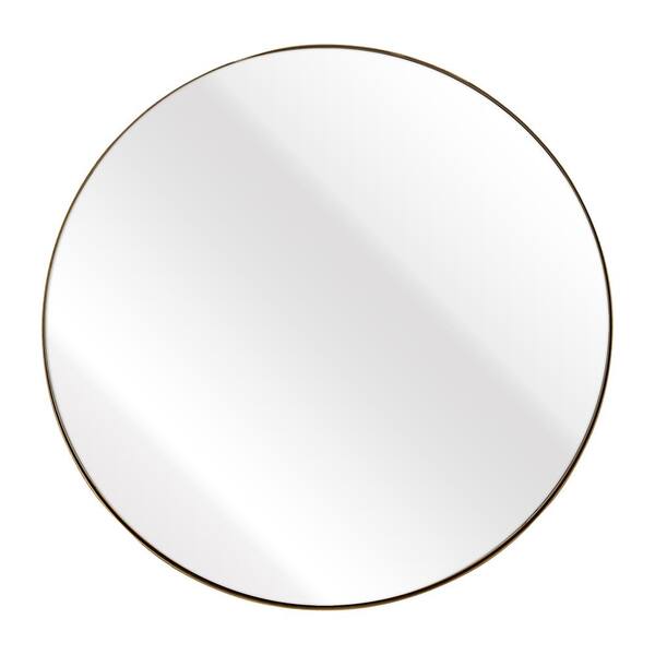 Alberta 24 in. W x 24 in. H Metal Brass Wall Mirror HD231025513 The Home Depot